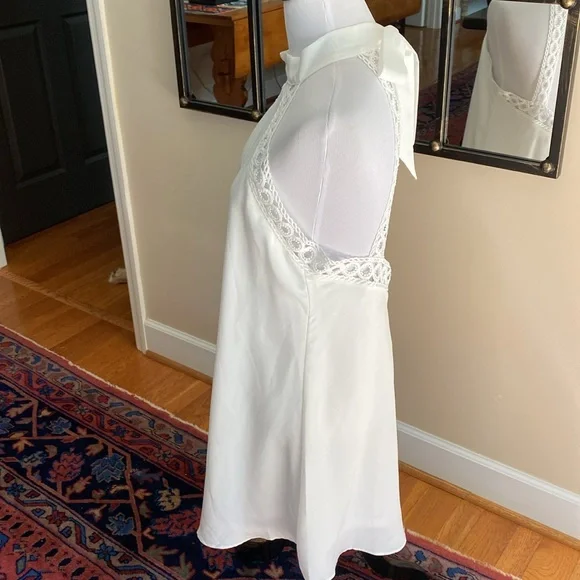 LULU’S Any Sway, Shape, or Form White Lace Halter Dress Size XS - Picture 4 of 9
